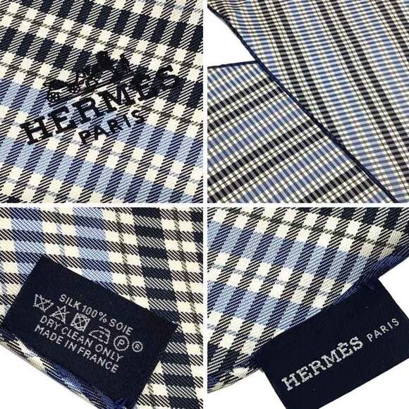 HERMES Blue Diamond Silk Scarf - Picture 3 of 3